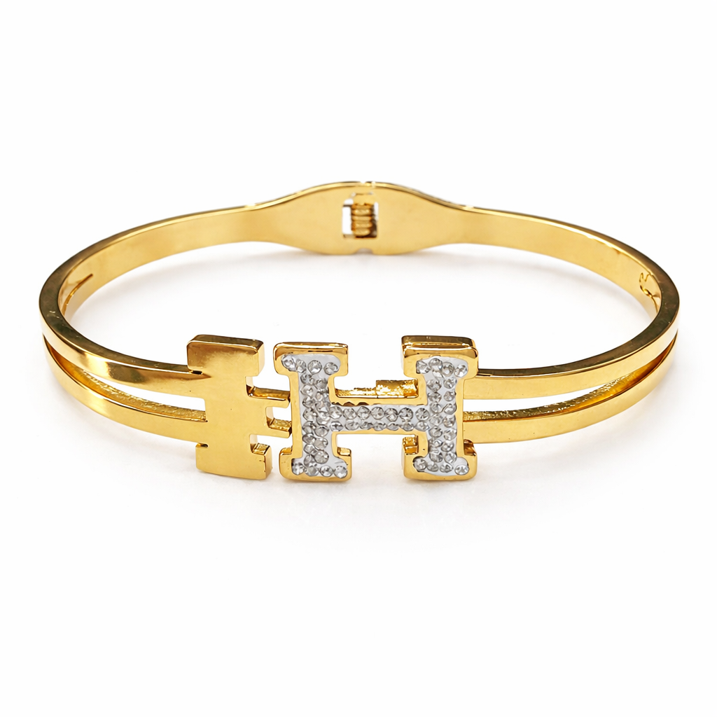 Crystal Accent Cuff Luxury Bracelet Bangle thumbnail